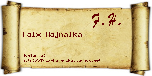 Faix Hajnalka névjegykártya