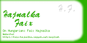 hajnalka faix business card